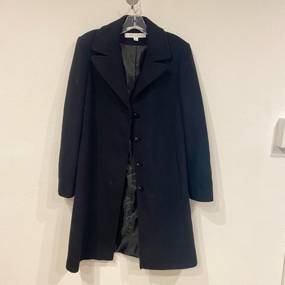 Larry Levine Wool Blend Peacoat Size 4 EUC - Picture 1 of 4